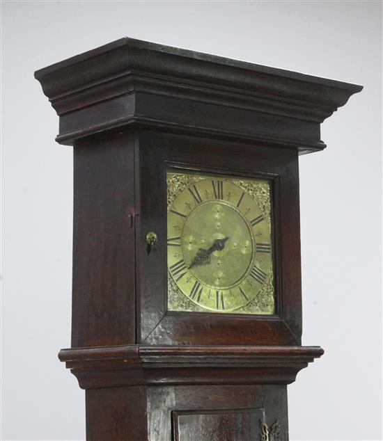 William Hoadley of Rotherfield. A George III oak cased thirty hour longcase clock, 6ft 1in.